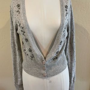 Beaded cardigan sweater
